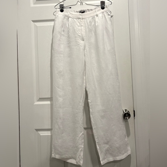 Quince White Linen Trousers NWT - Picture 5 of 7